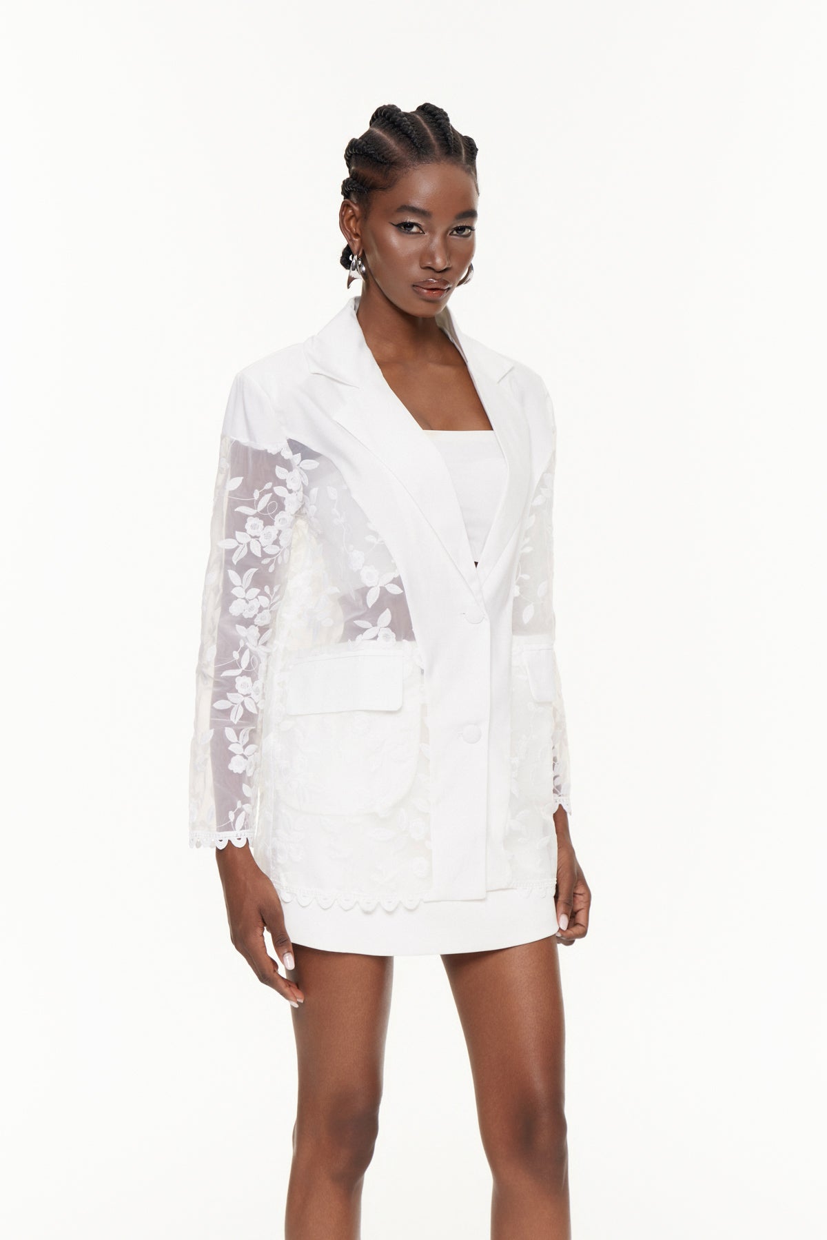 Egbert Floral Mesh Blazer
