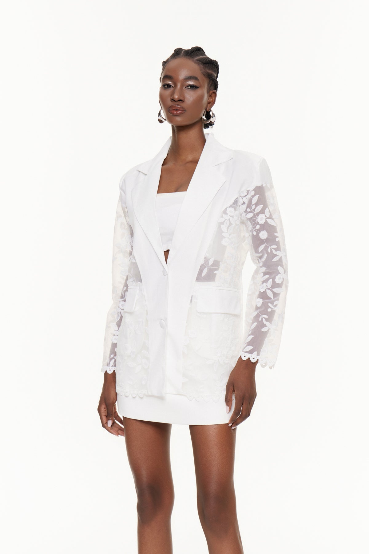 Egbert Floral Mesh Blazer