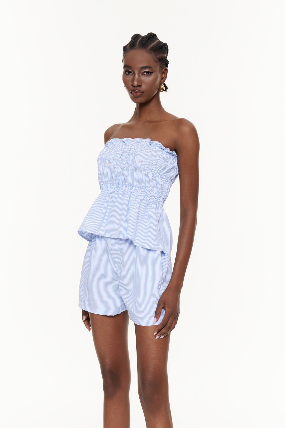 Ege Drawstring Ruch Stripe Pants Set