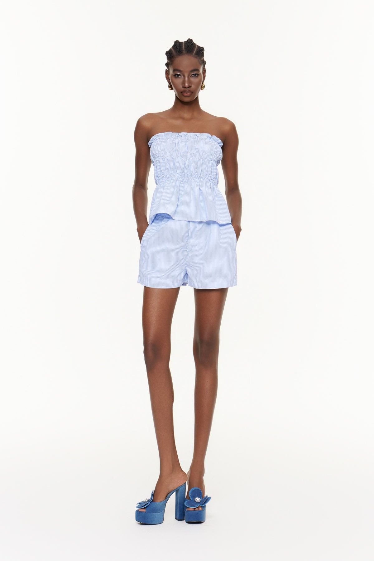 Ege Drawstring Ruch Stripe Pants Set