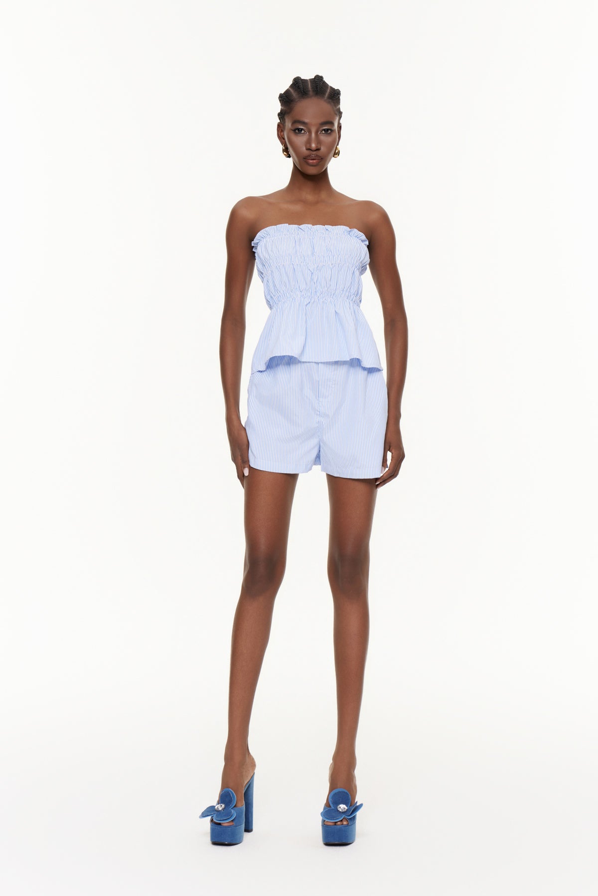 Ege Drawstring Ruch Stripe Pants Set