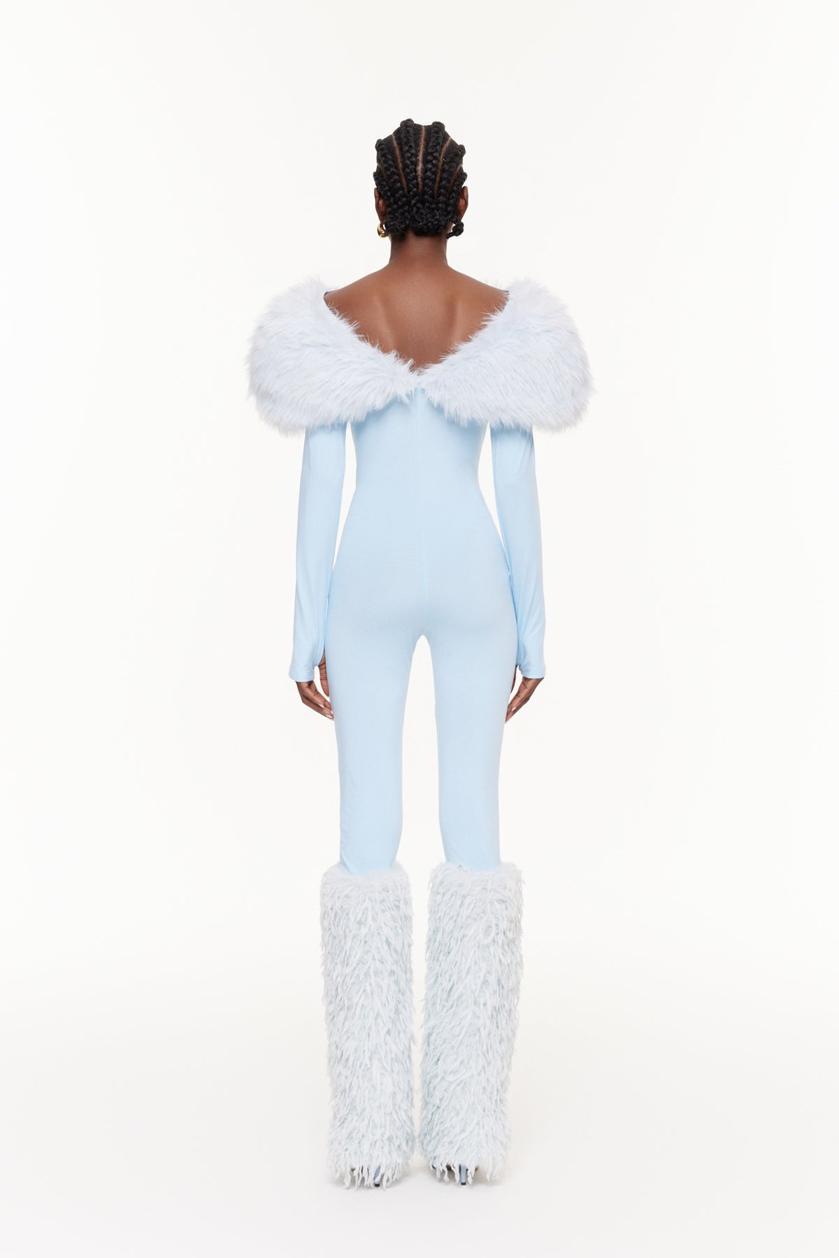 Egill Faux Fur Cutout Jumpsuit