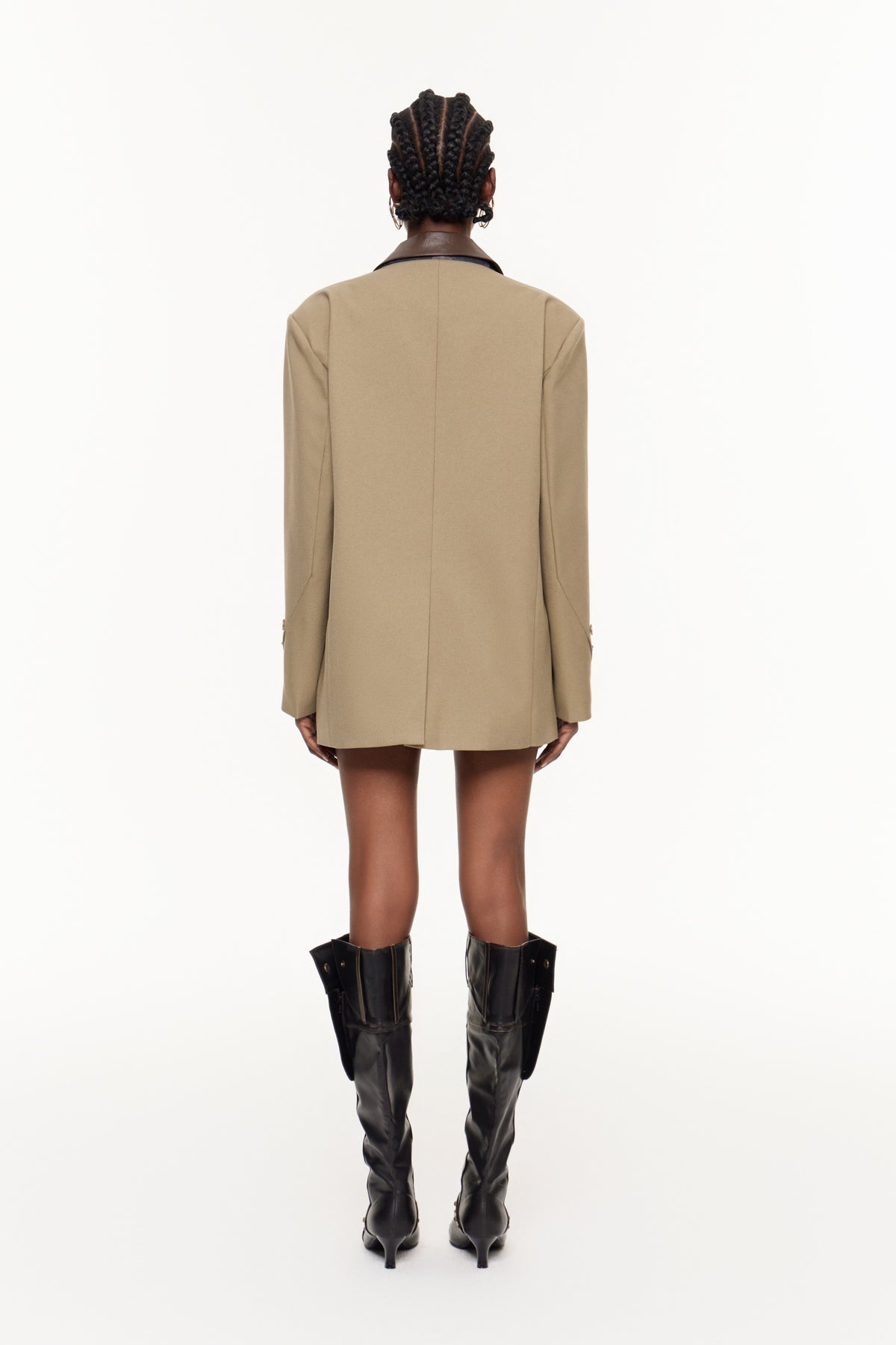 Egzon Lapel Flower Asymmetric Blazer