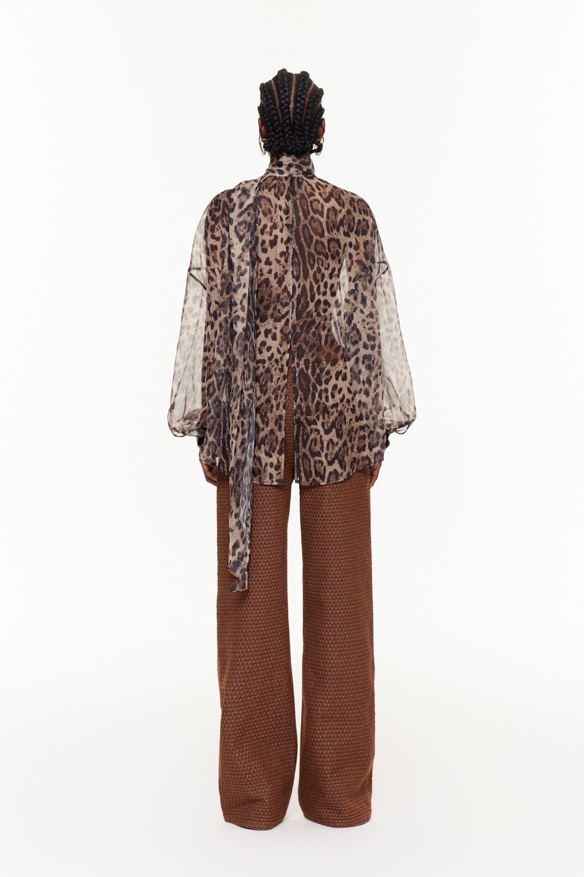 Egzona Leopard Scarf Shirt