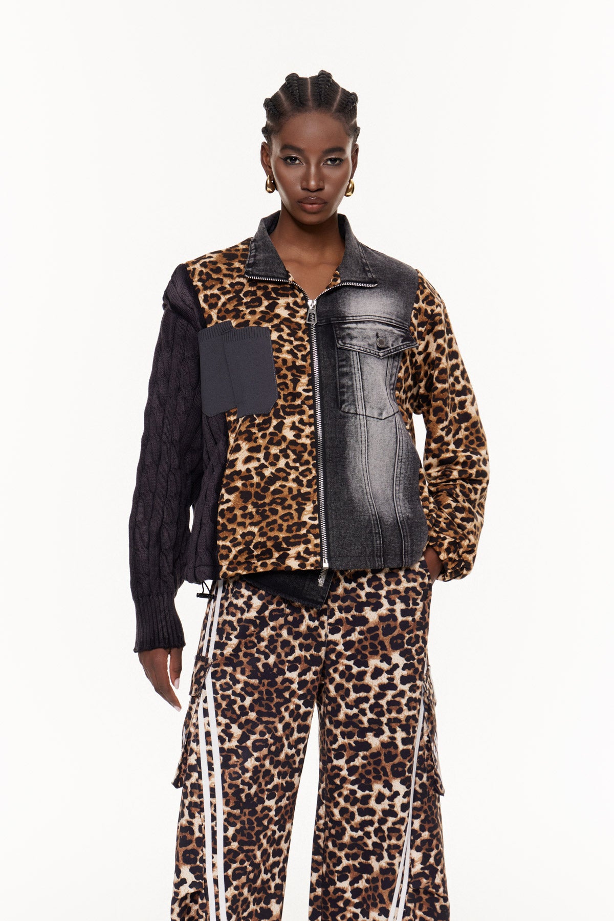 Ehsan Deconstruct Leopard Jacket