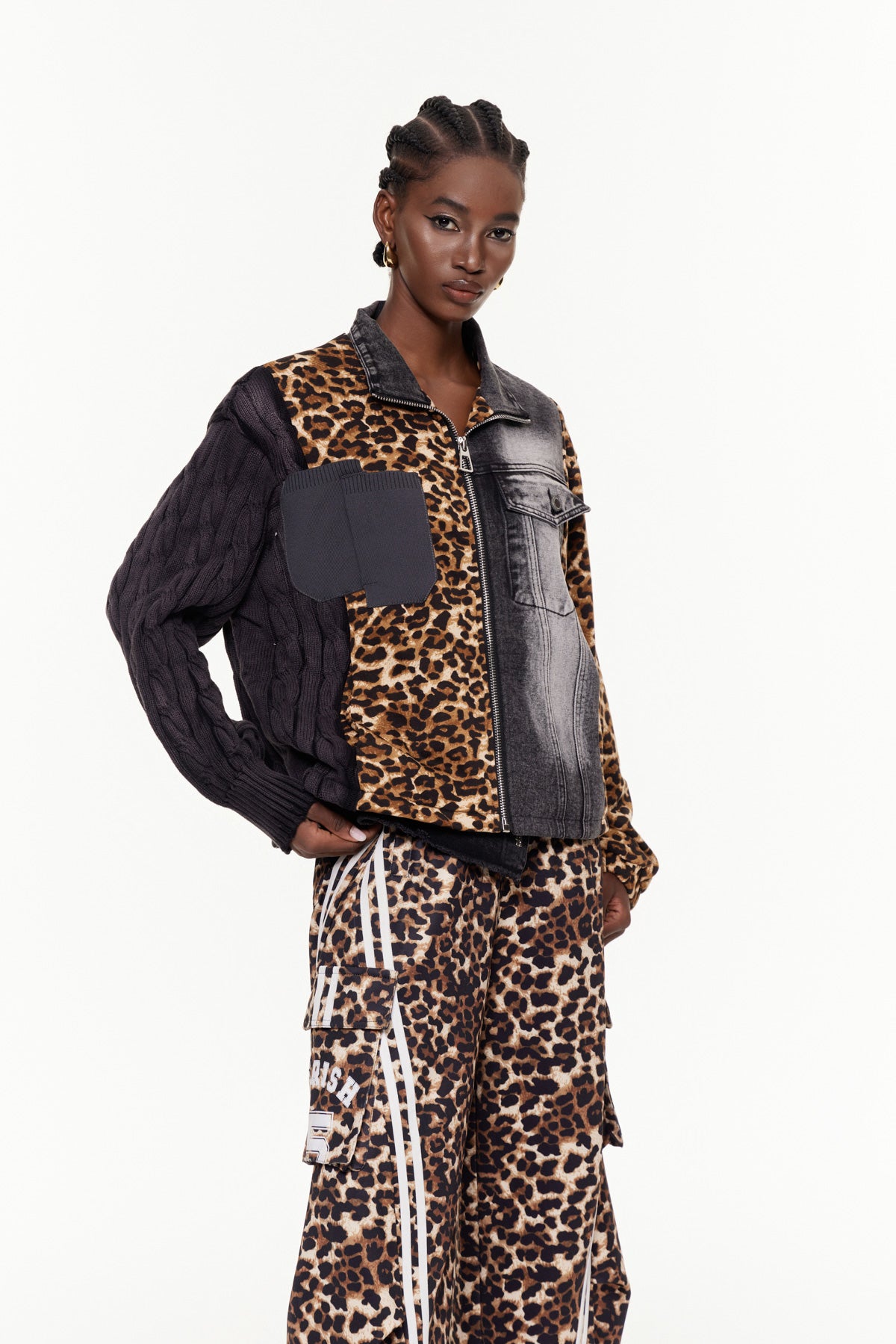 Ehsan Deconstruct Leopard Jacket
