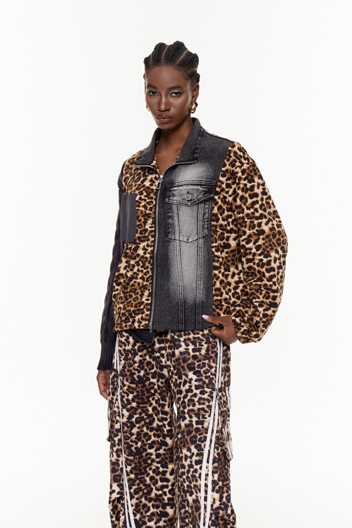 Ehsan Deconstruct Leopard Jacket
