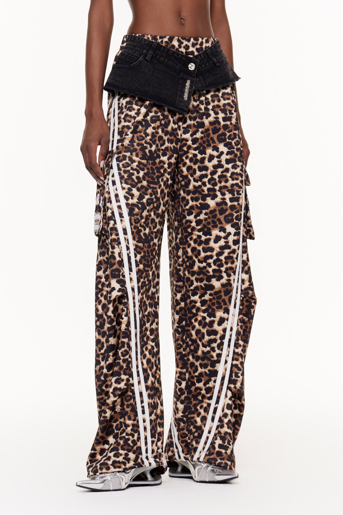 Ehud Deconstruct Leopard Barrel Pants