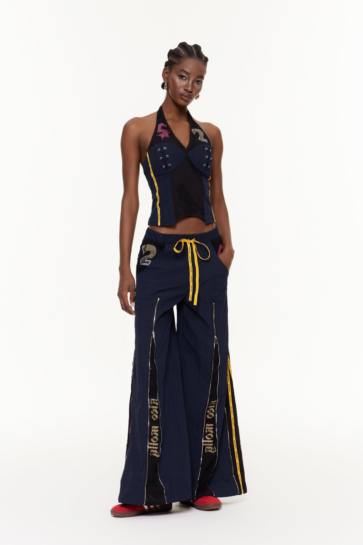 Eigyr Halter Neck Deconstruct Pants Set