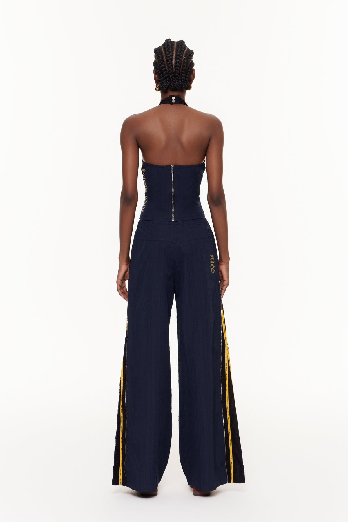 Eigyr Halter Neck Deconstruct Pants Set