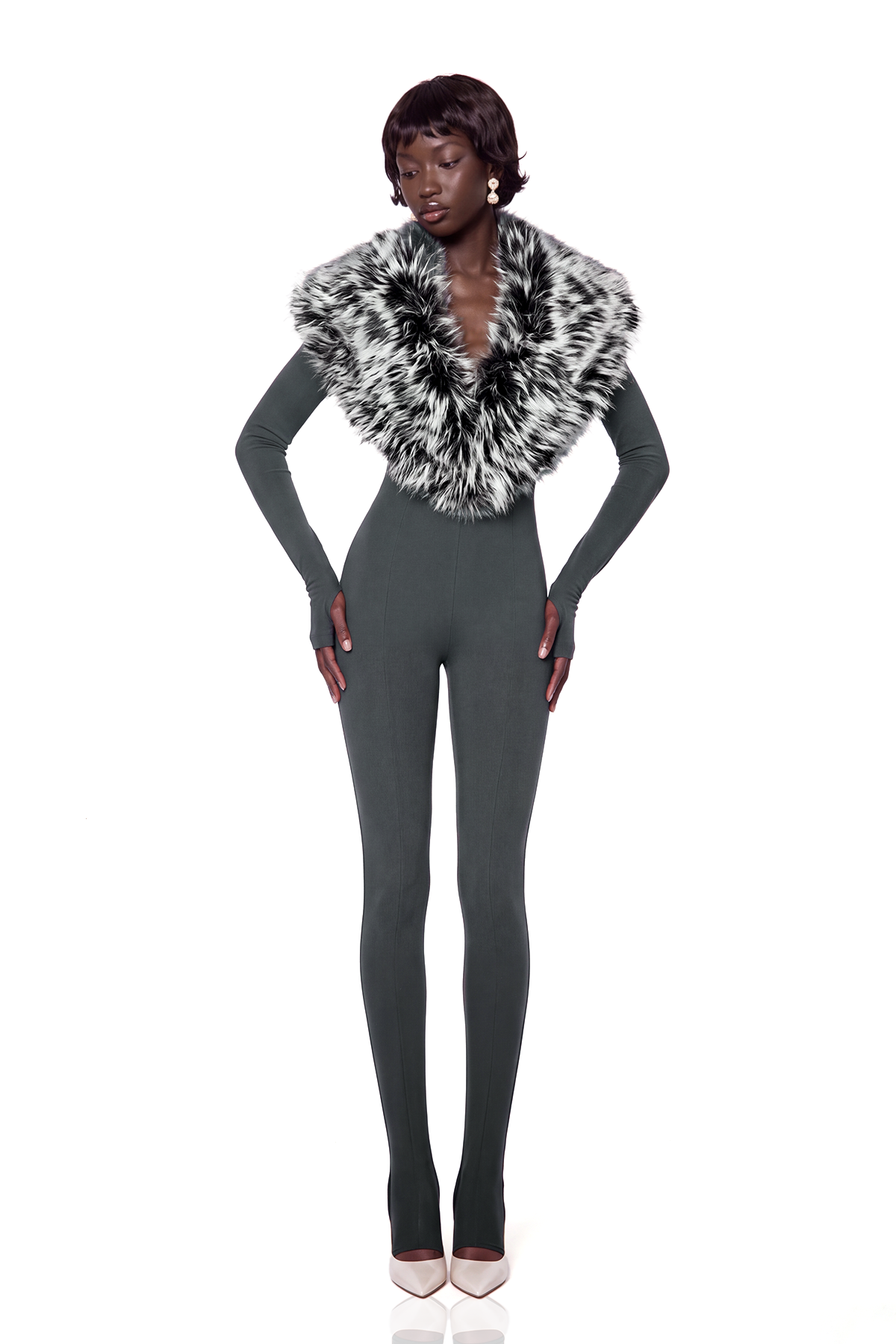 Eileifr Faux Fur Jumpsuit