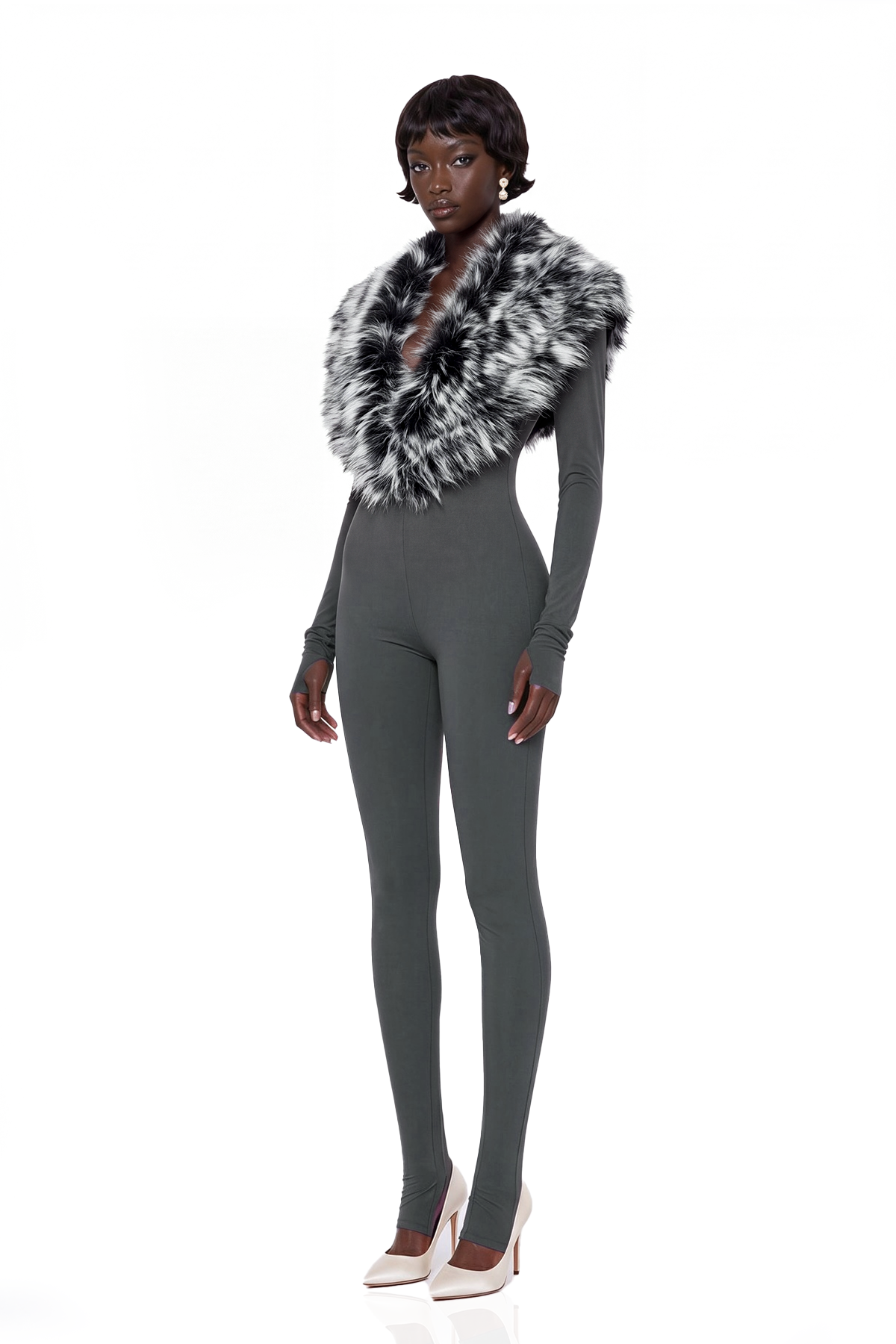 Eileifr Faux Fur Jumpsuit