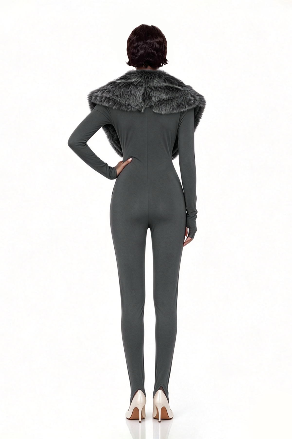 Eileifr Faux Fur Jumpsuit