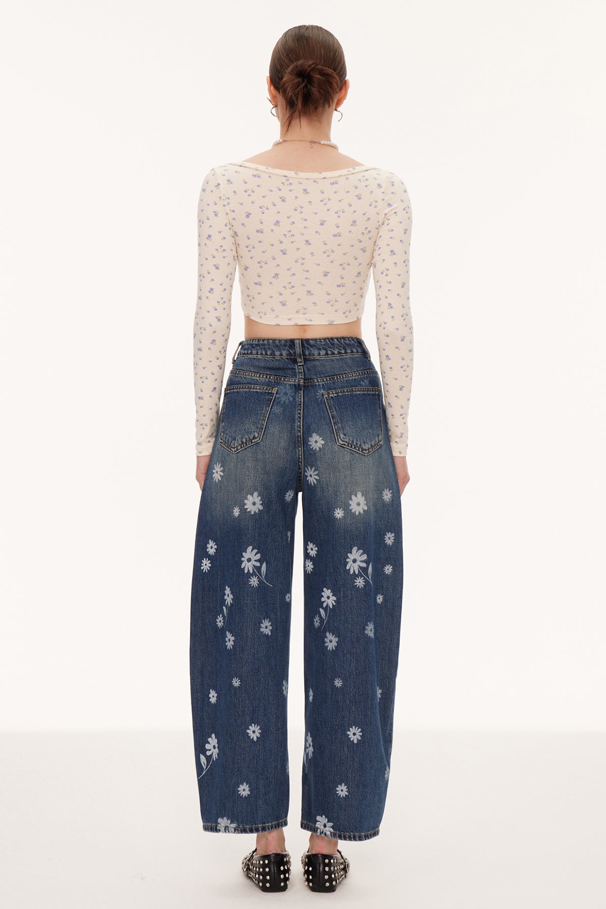 Eir Floral Barrel Jeans