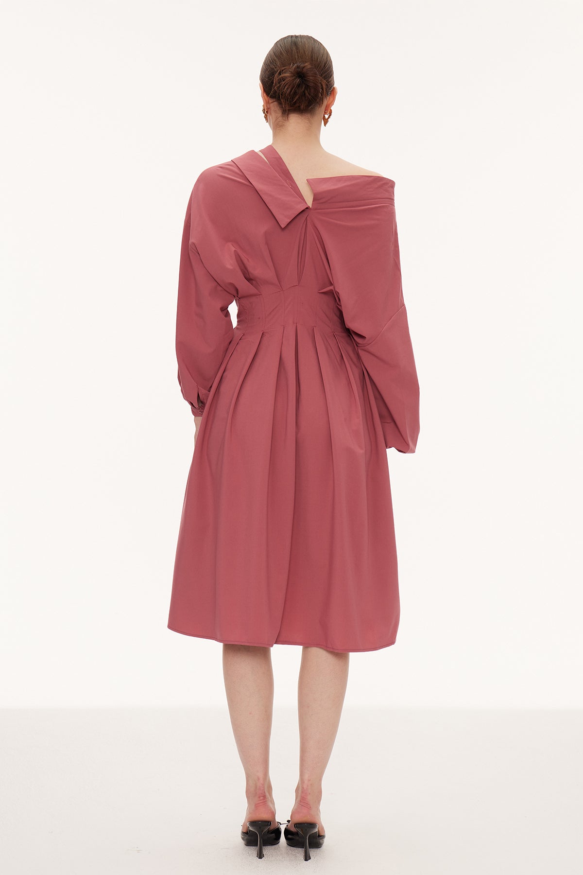 Eino Asymmetric Deconstruct Midi Dress