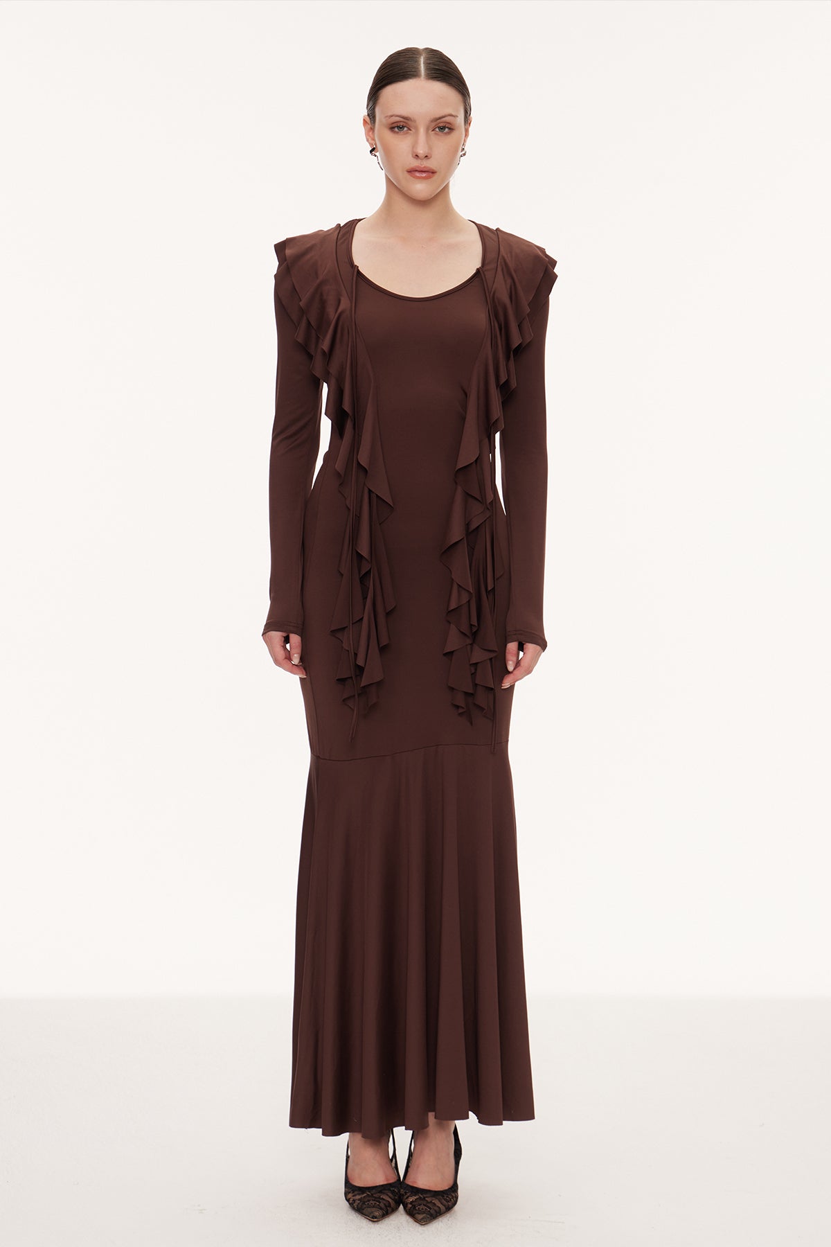 Eirene Ruffle Maxi Dress