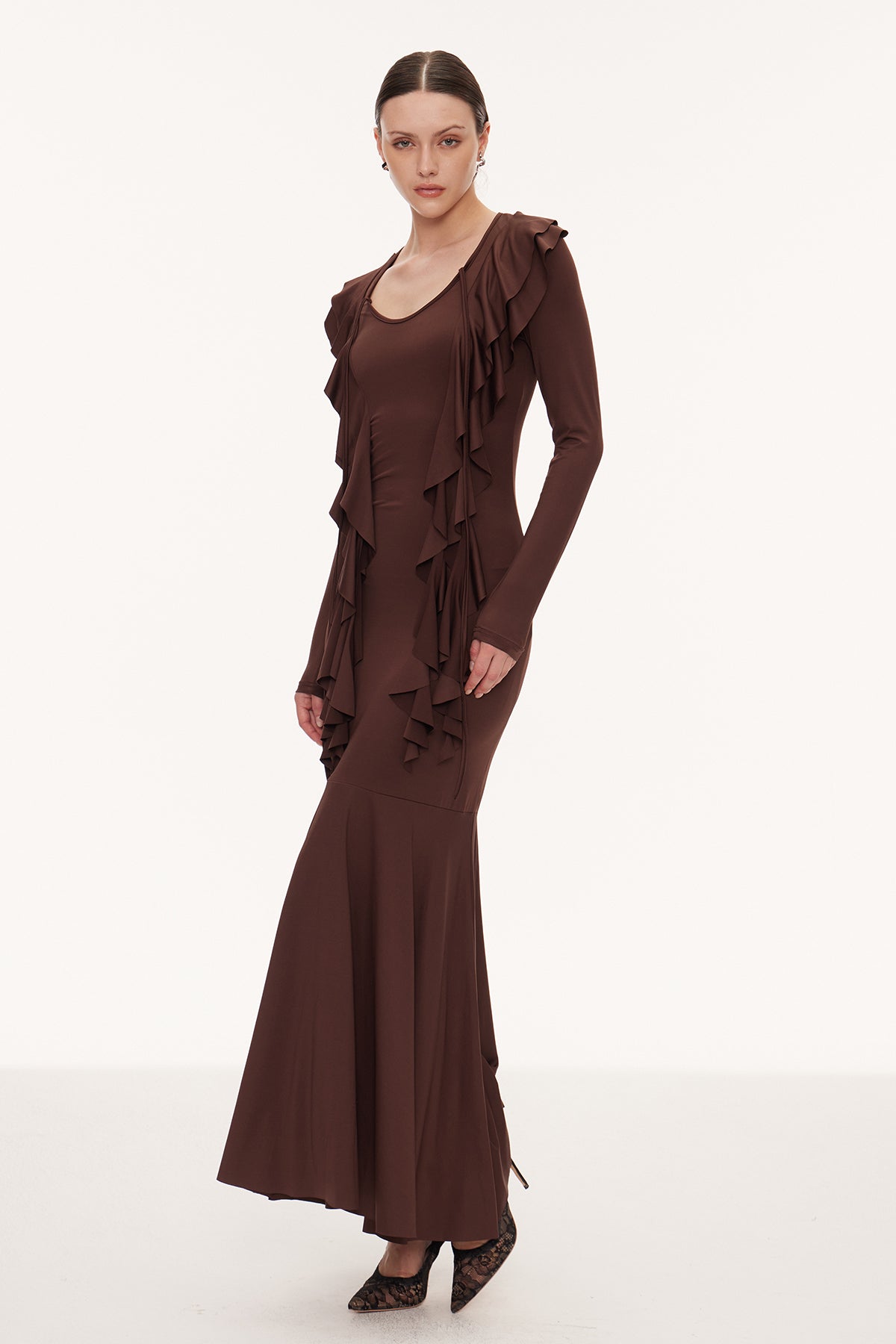Eirene Ruffle Maxi Dress