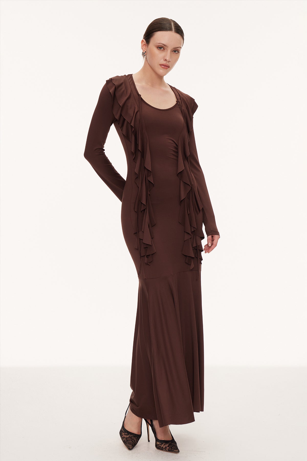 Eirene Ruffle Maxi Dress