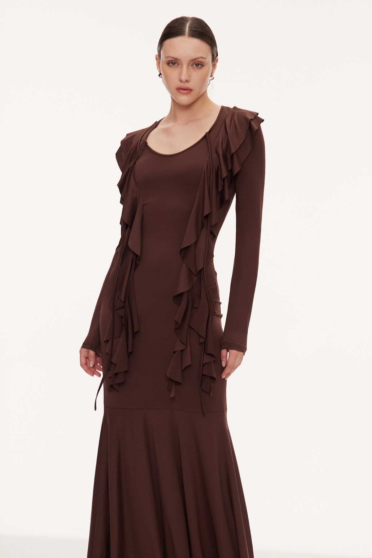 Eirene Ruffle Maxi Dress