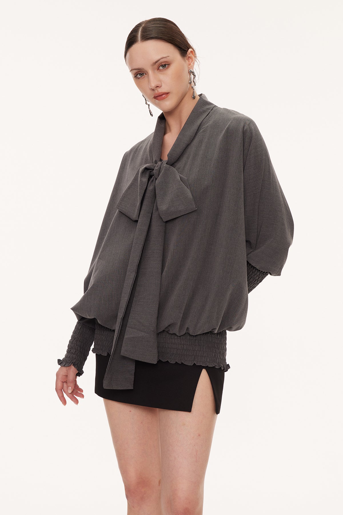 Eirian Tie Up Balloon Sleeve Shirt