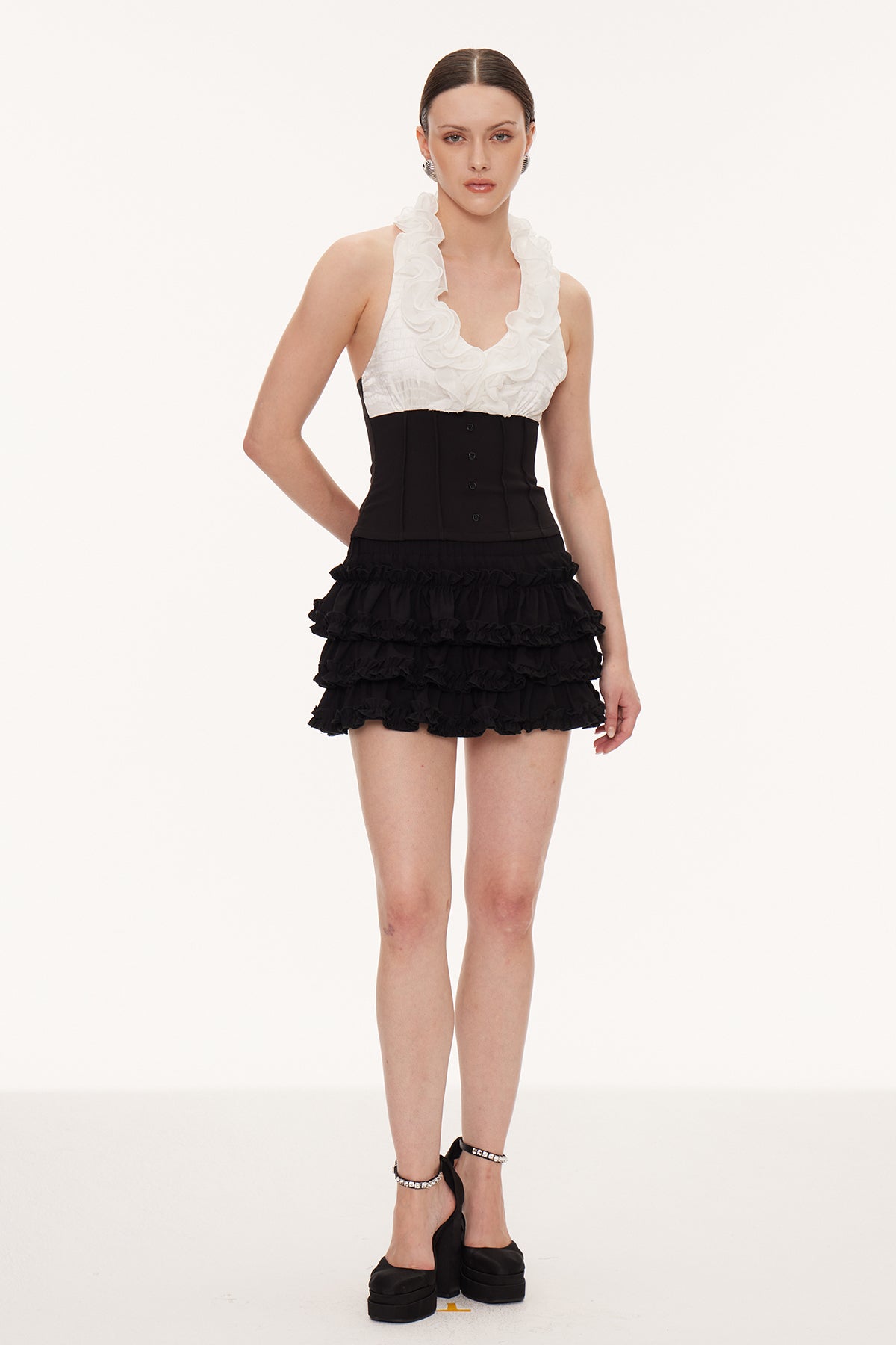 Eithan Ruffle Corset Skirt Set