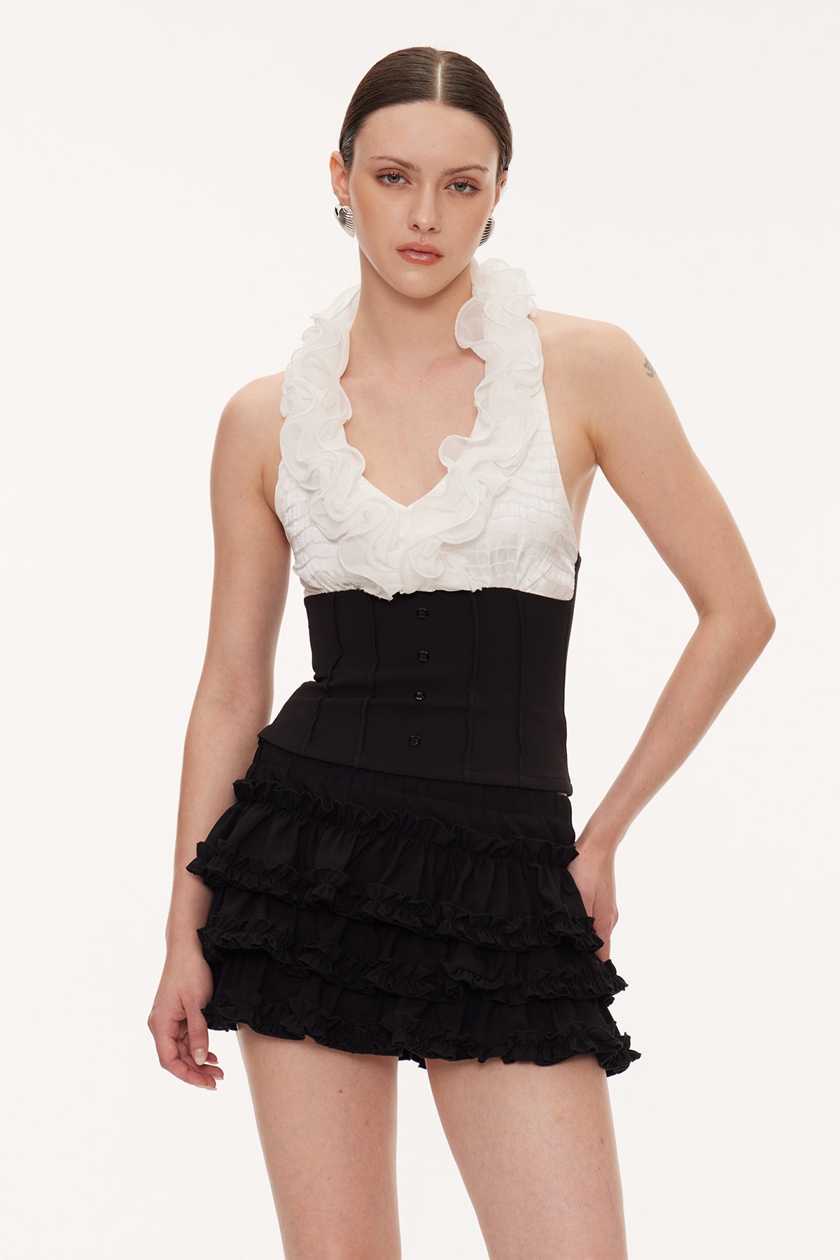 Eithan Ruffle Corset Skirt Set