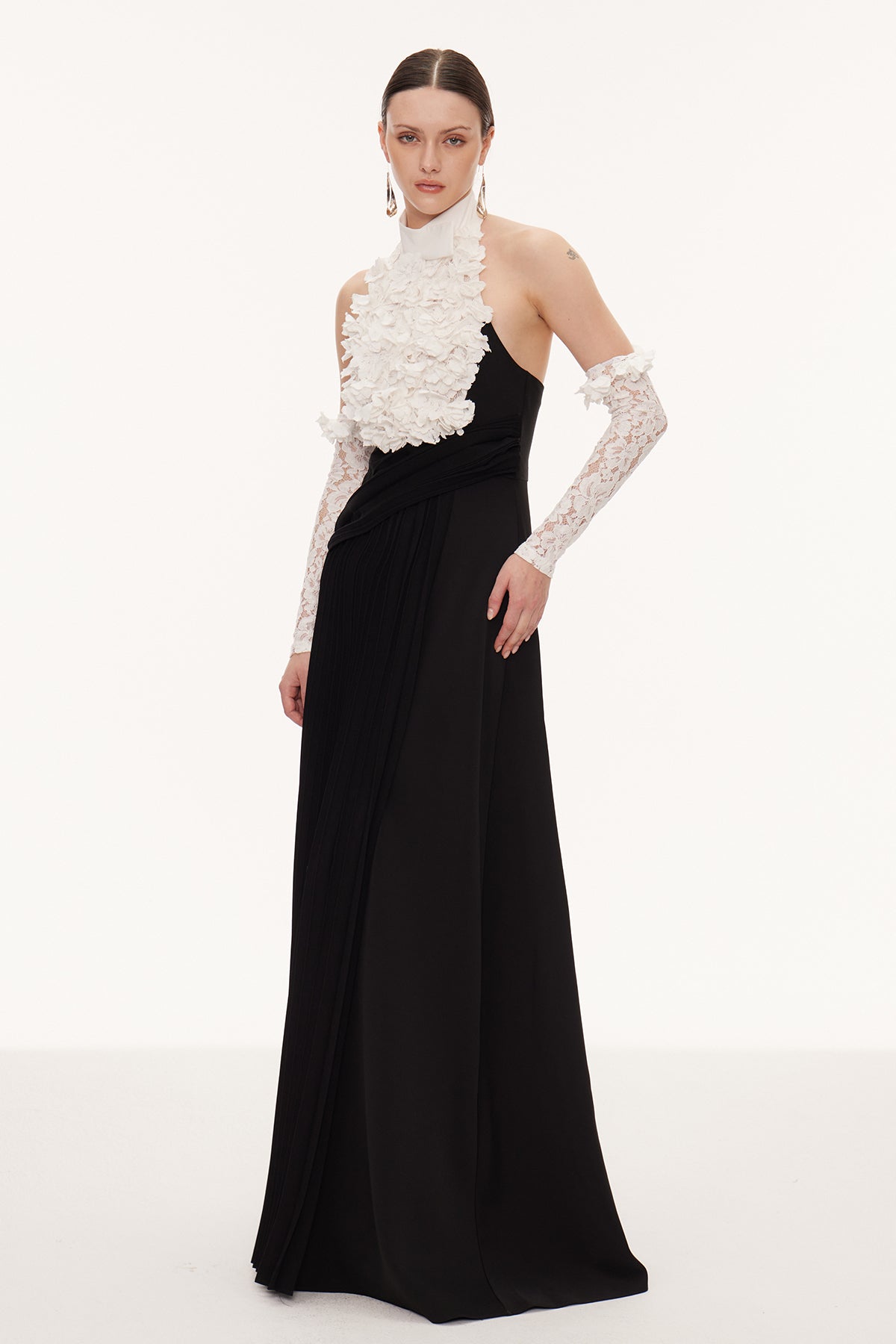 Ejike Flower Ruch Maxi Dress