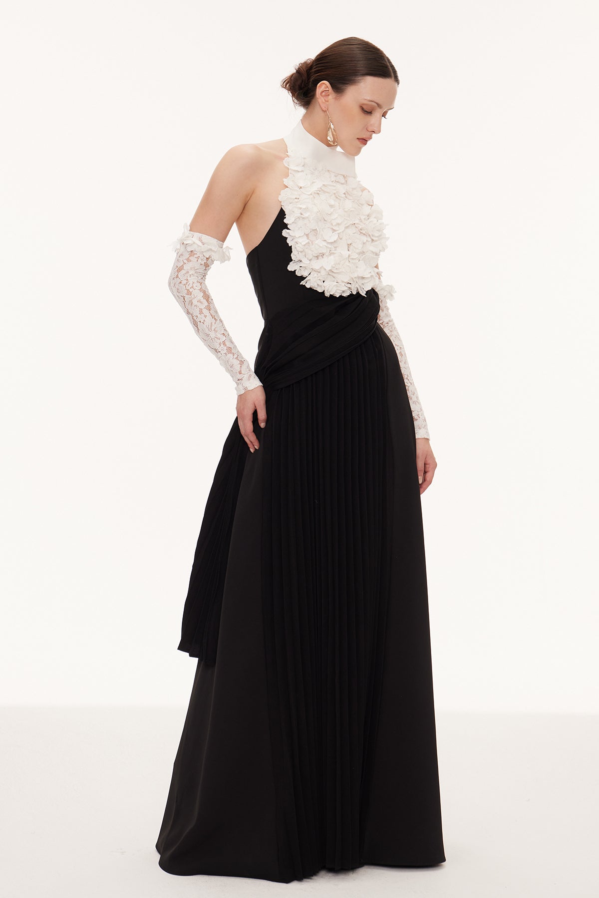 Ejike Flower Ruch Maxi Dress