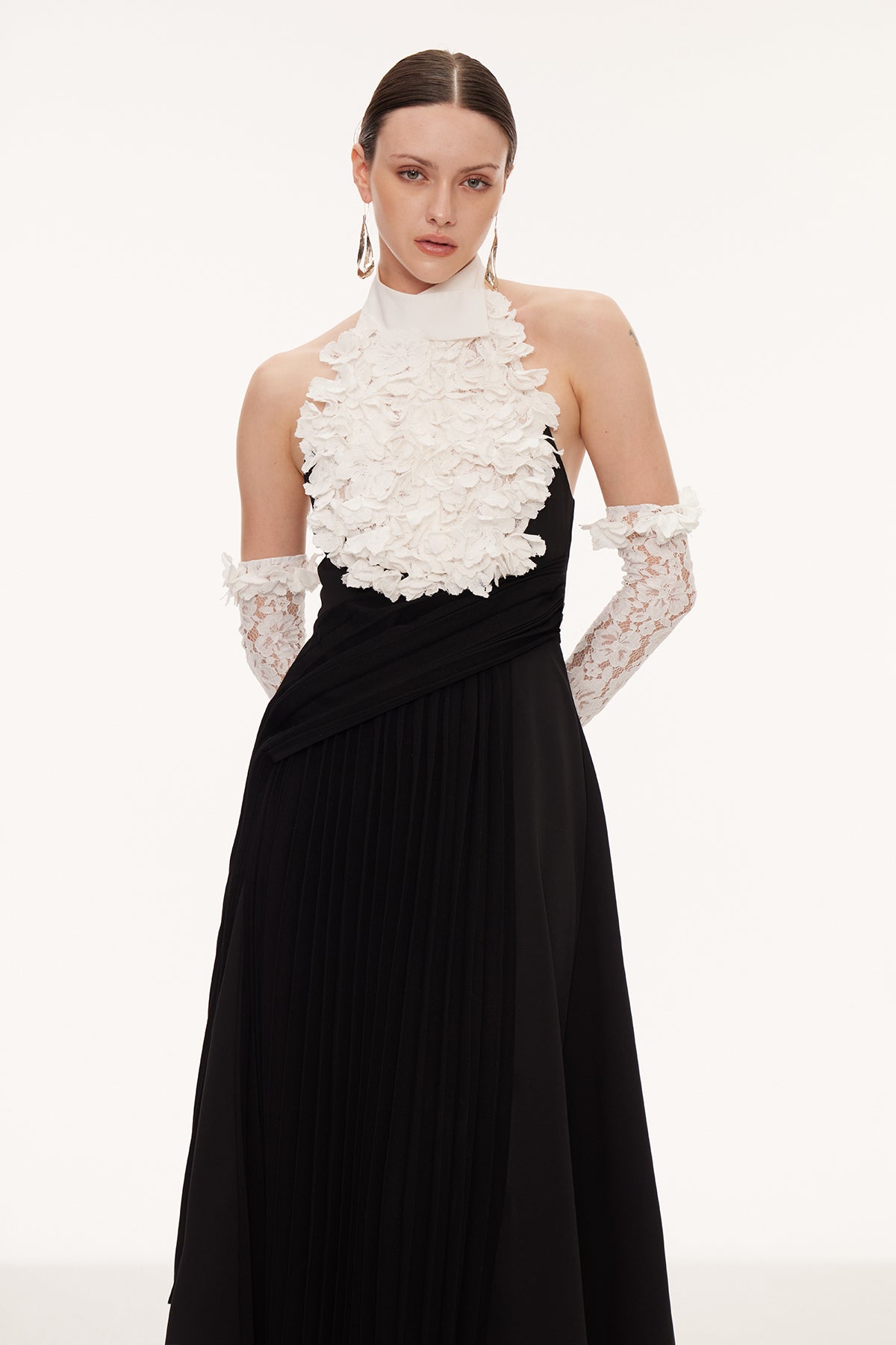 Ejike Flower Ruch Maxi Dress