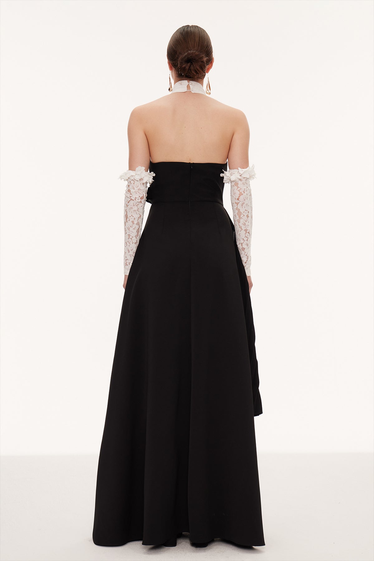 Ejike Flower Ruch Maxi Dress