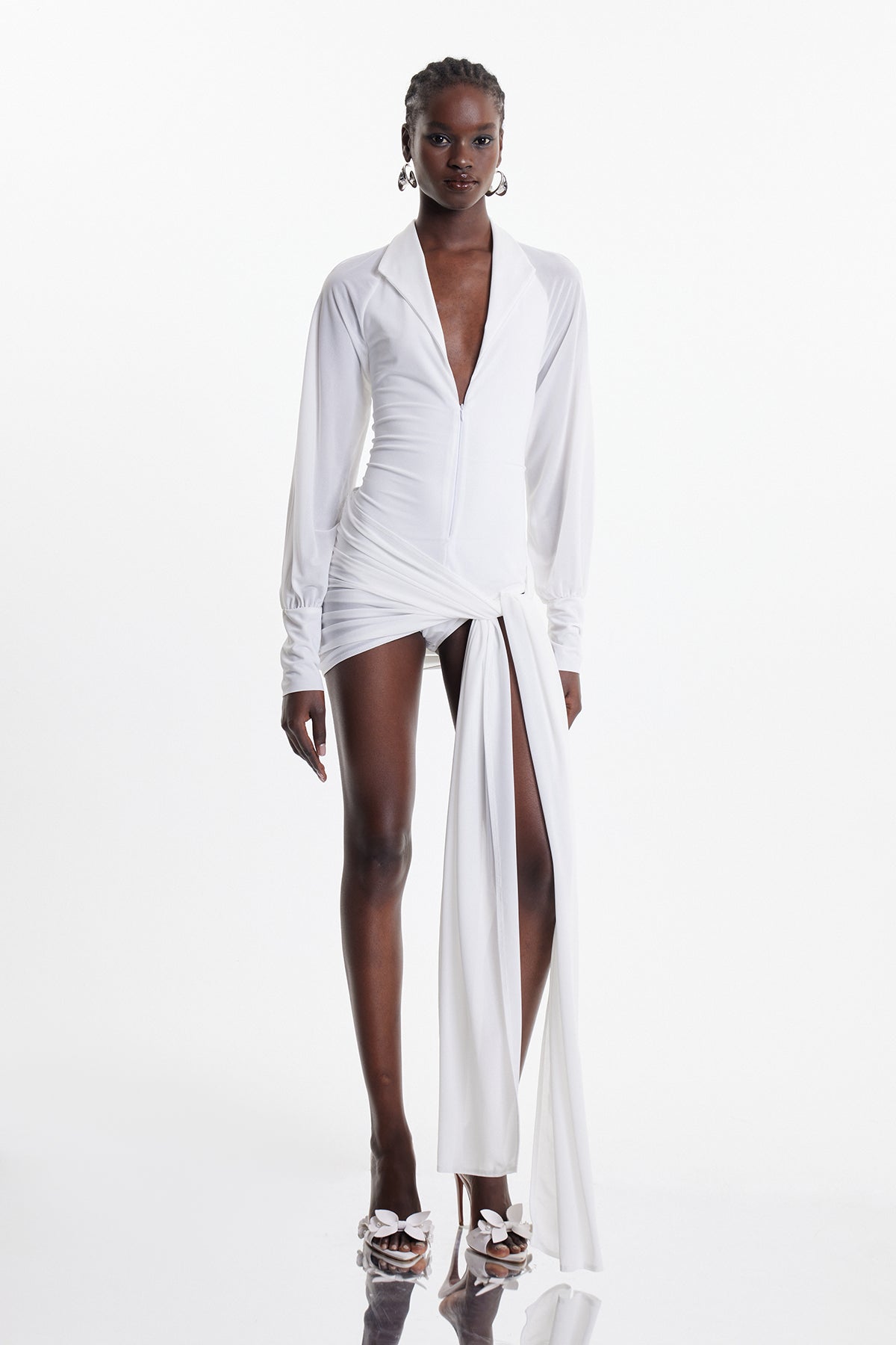 Ekaterina Tie Up Backless Bodysuit