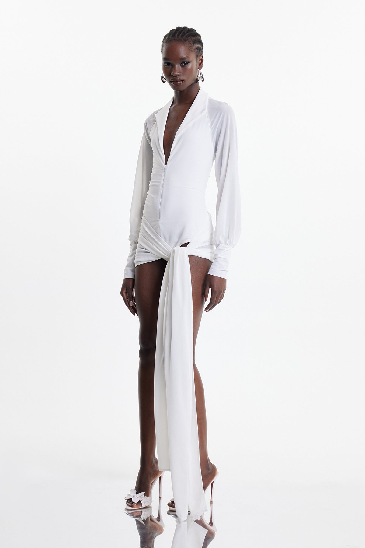 Ekaterina Tie Up Backless Bodysuit