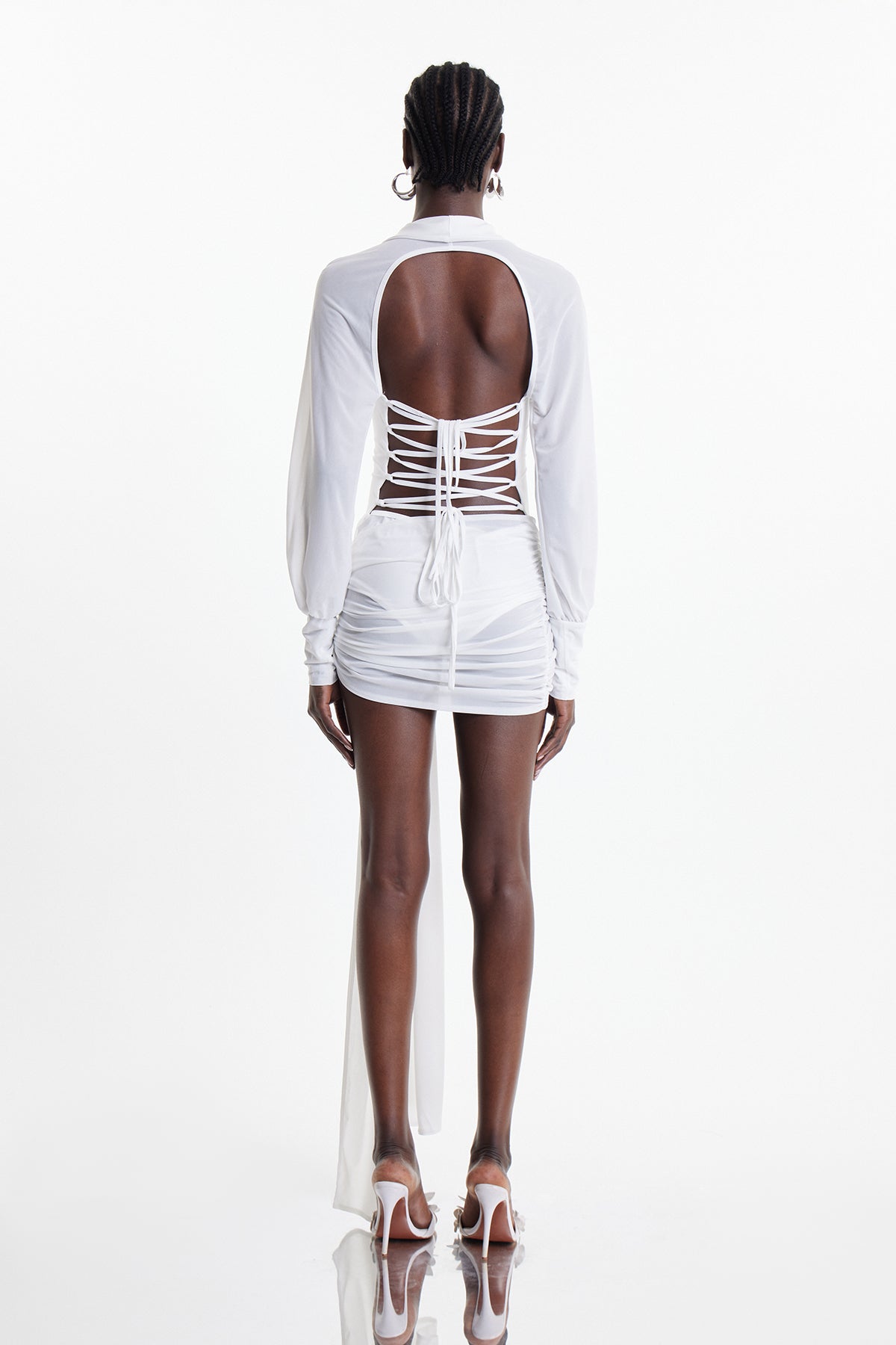 Ekaterina Tie Up Backless Bodysuit