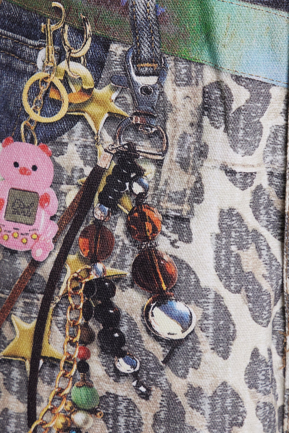 Ekkehardt Bleached Leopard Print Jeans