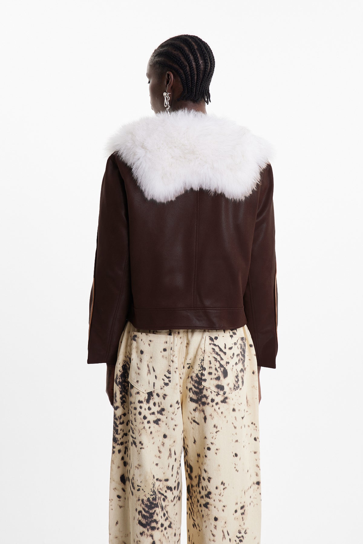 Elcan Faux Fur Leather Jacket