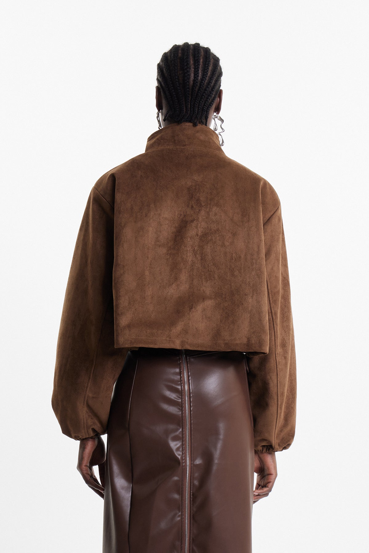 Elda Eyelet Suede Jacket