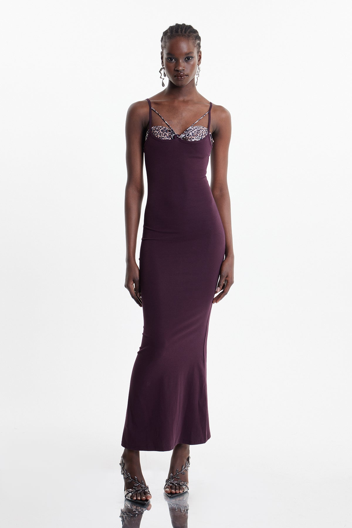 Eldar Leopard Spaghetti Maxi Dress