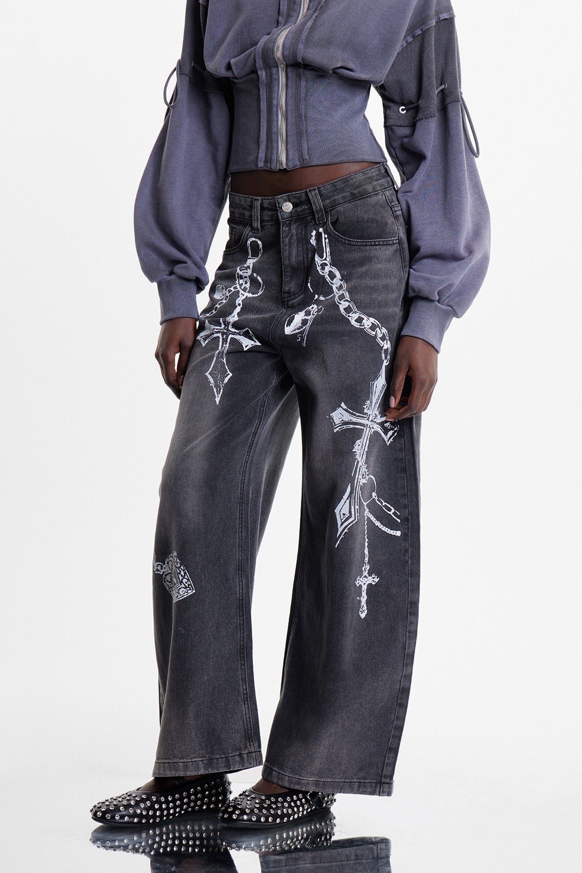 Eldor Chain Print Jeans