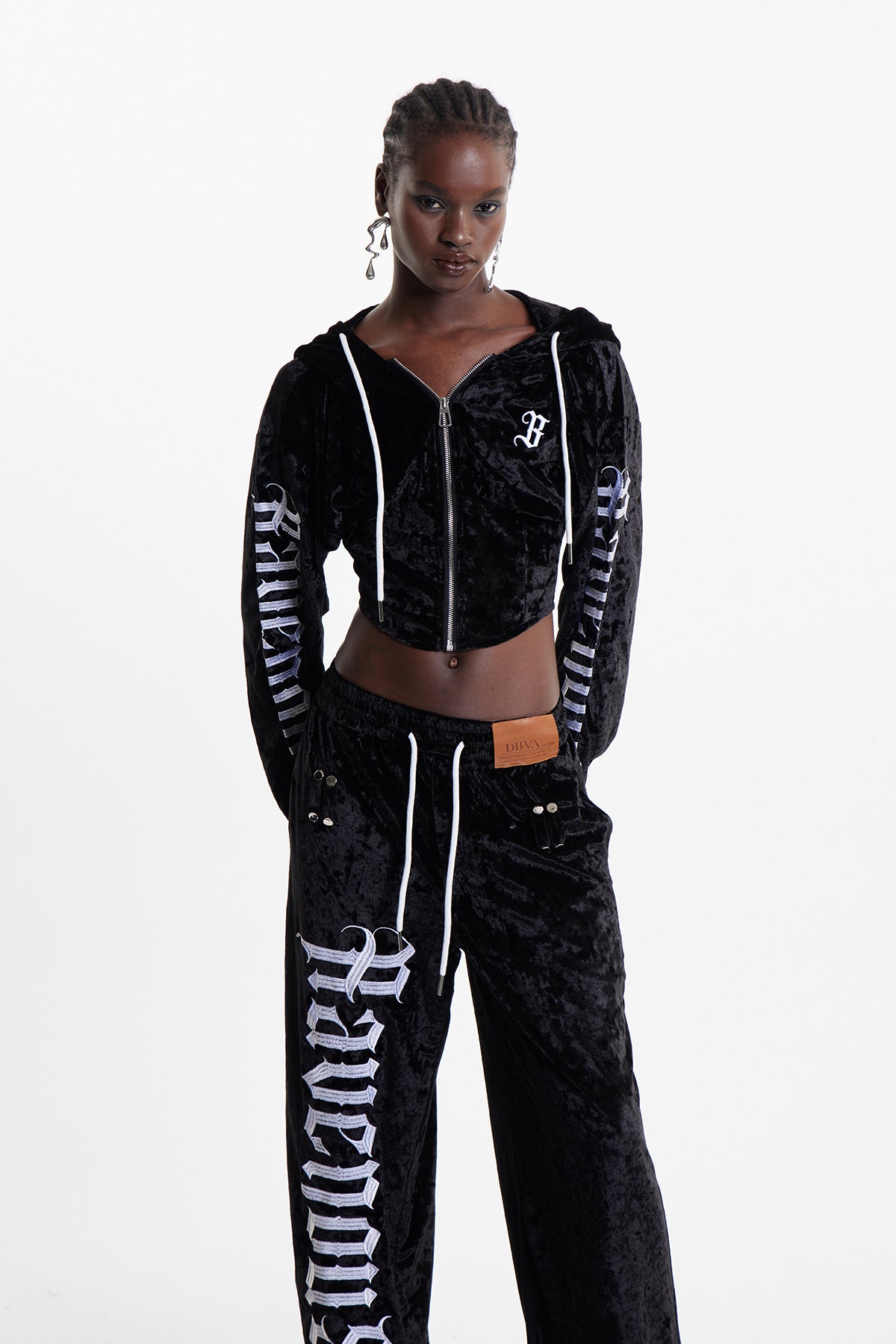 Eldred Print Velvet Crop Jacket