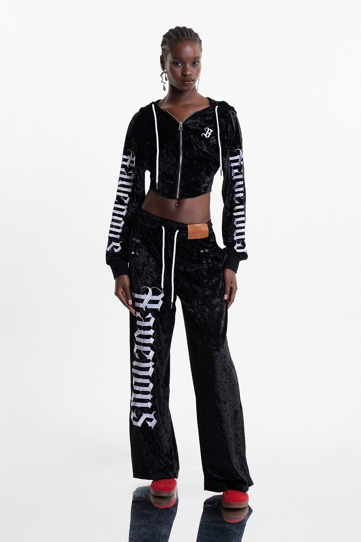 Eldred Print Velvet Pants