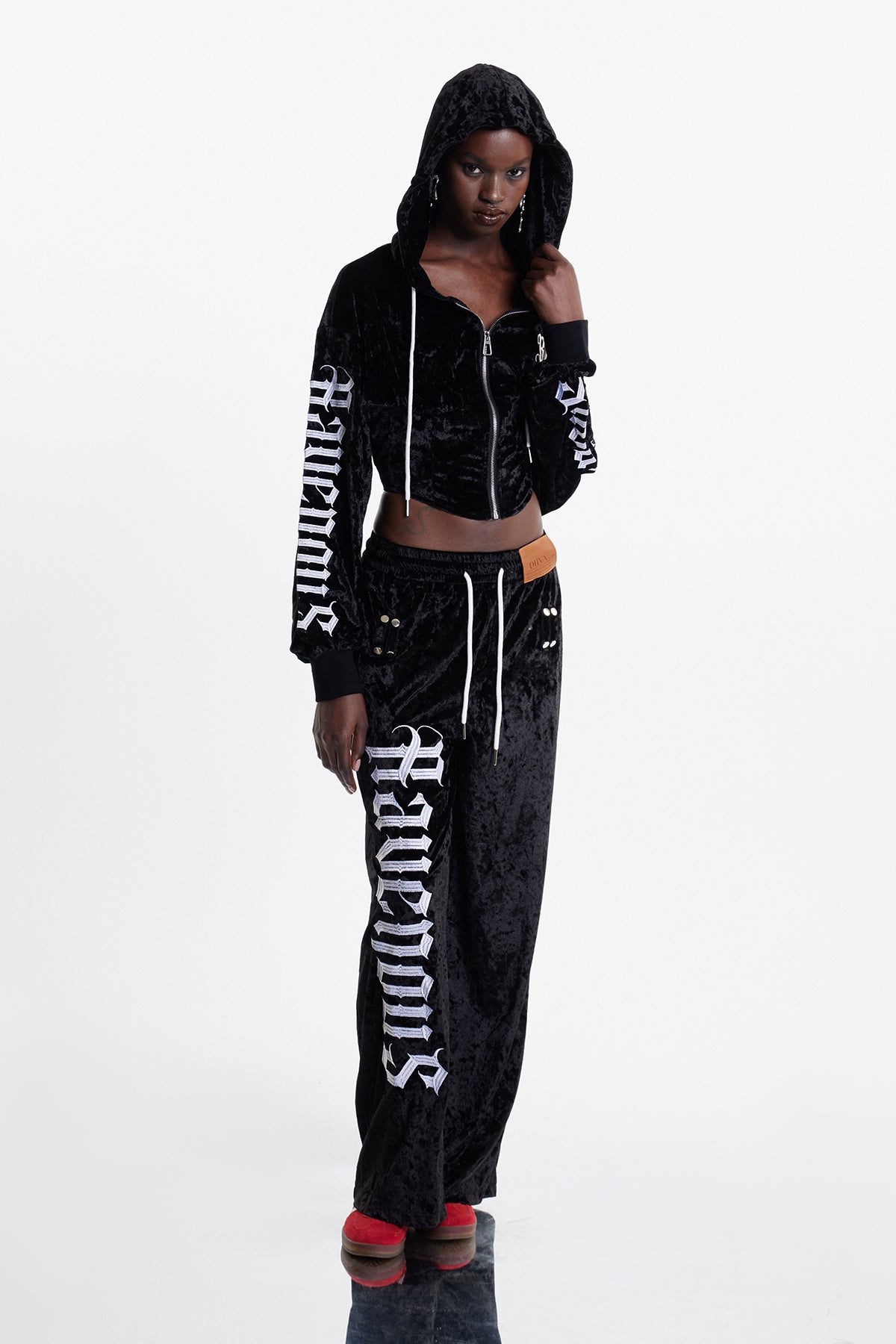 Eldred Print Velvet Pants