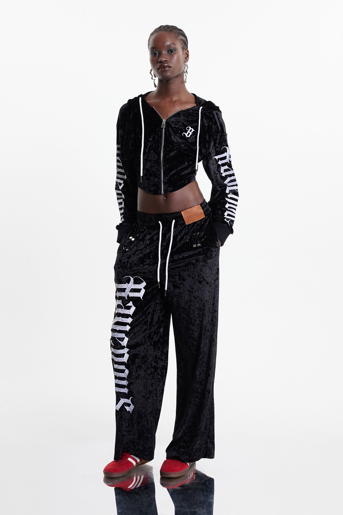 Eldred Print Velvet Pants