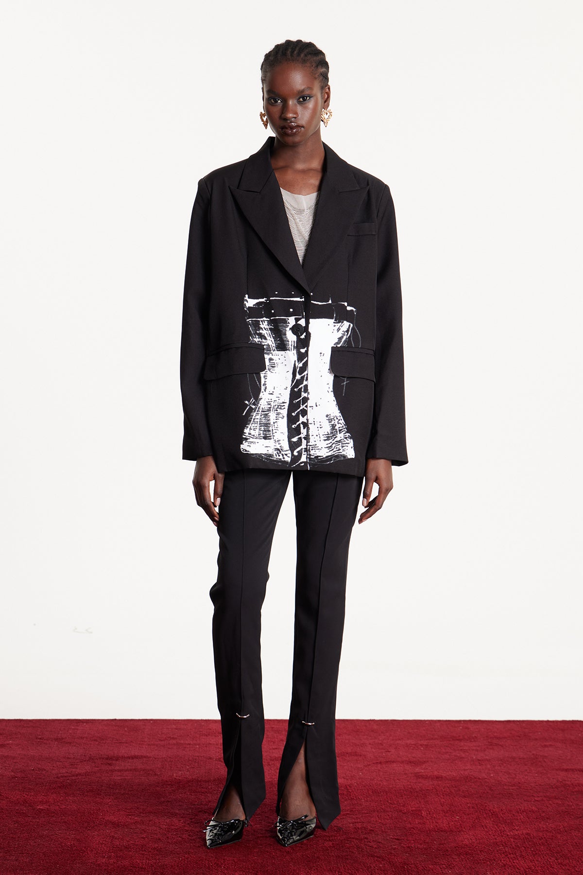 Eleazar Print Oversized Blazer