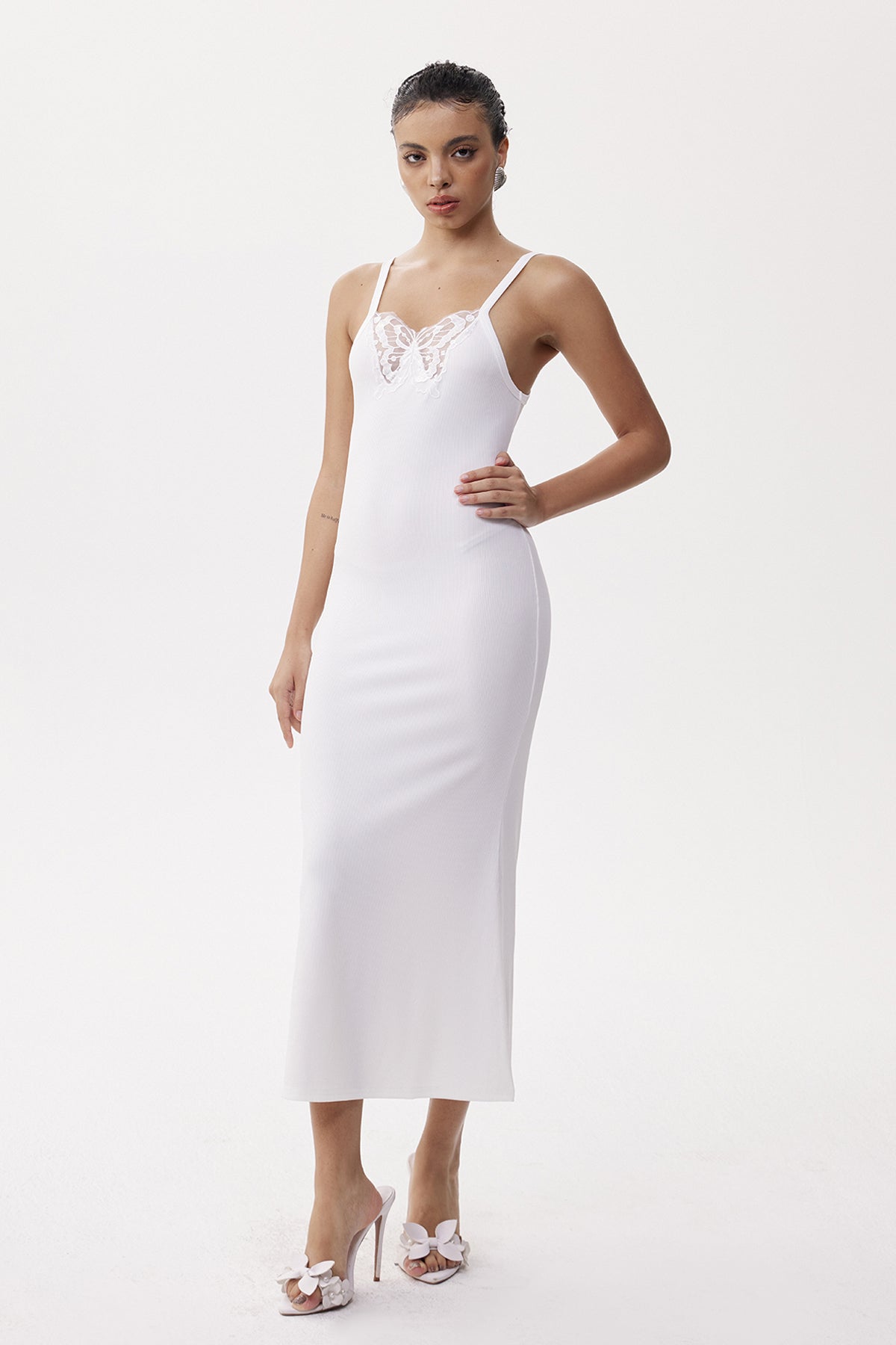 Elek Butterfly Embroidered Maxi Dress