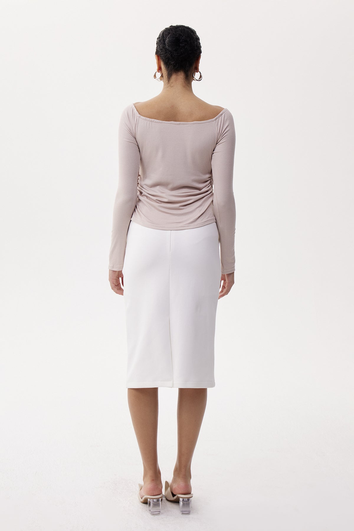 Elene Off Shoulder Ruch Top