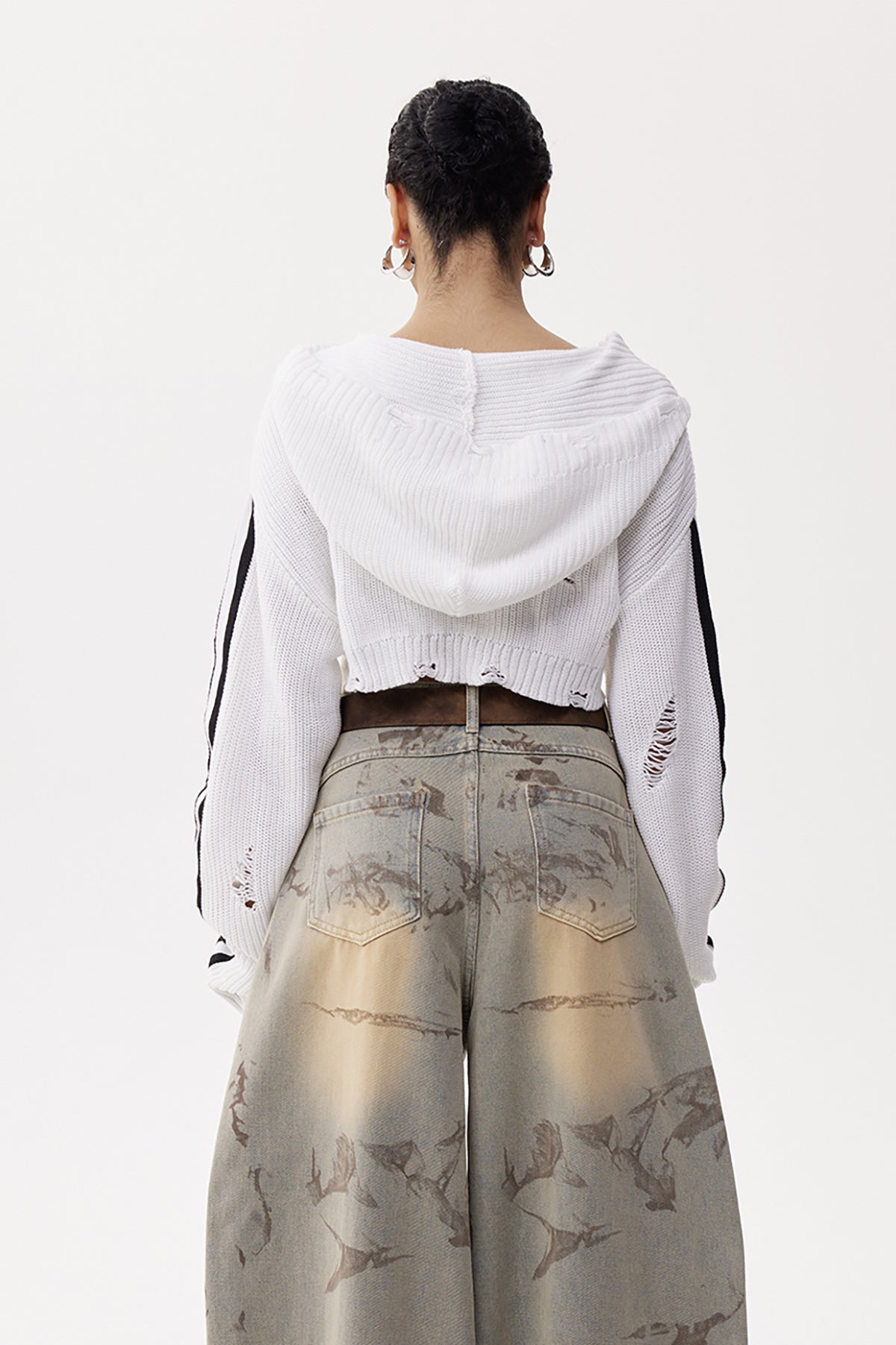 Eleni Stripe Crop Knit Top