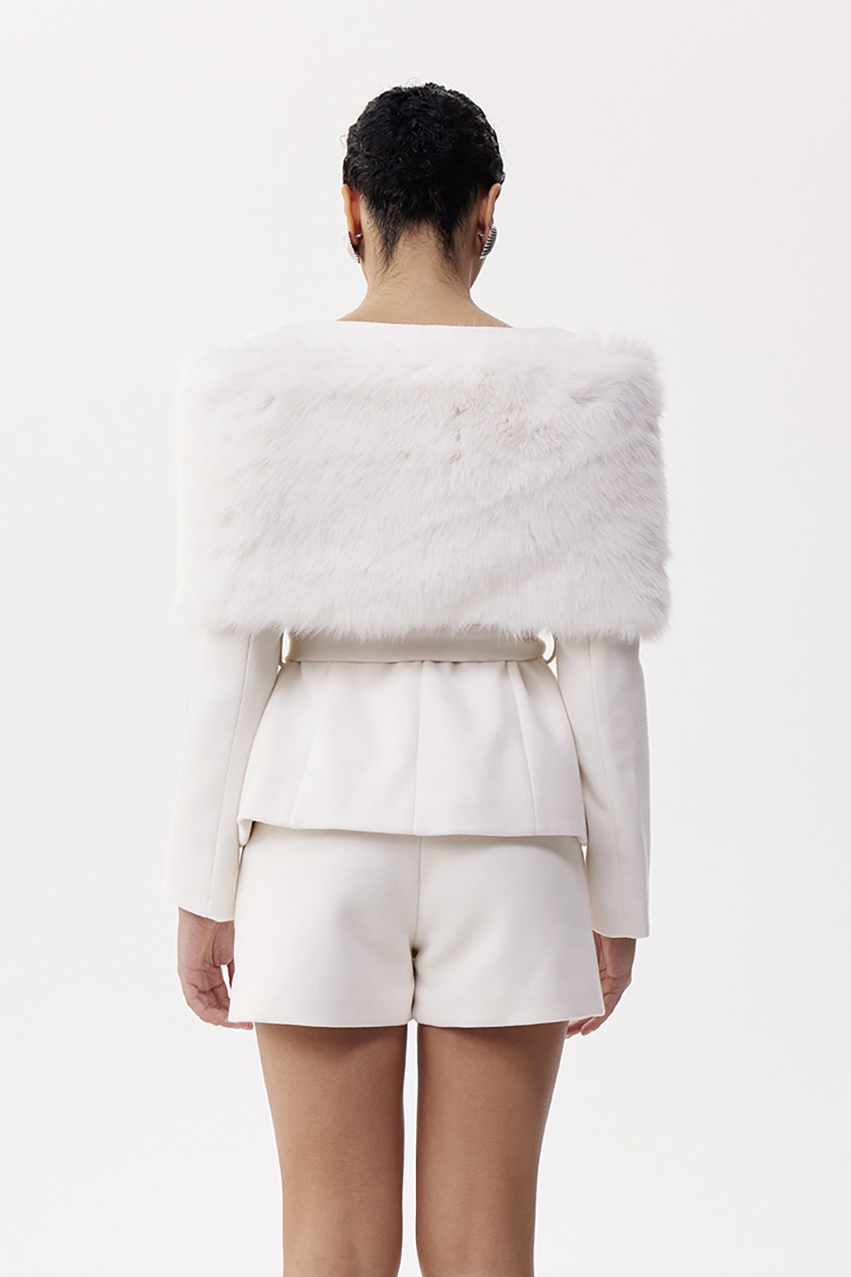 Elenora Faux Fur Pants Set