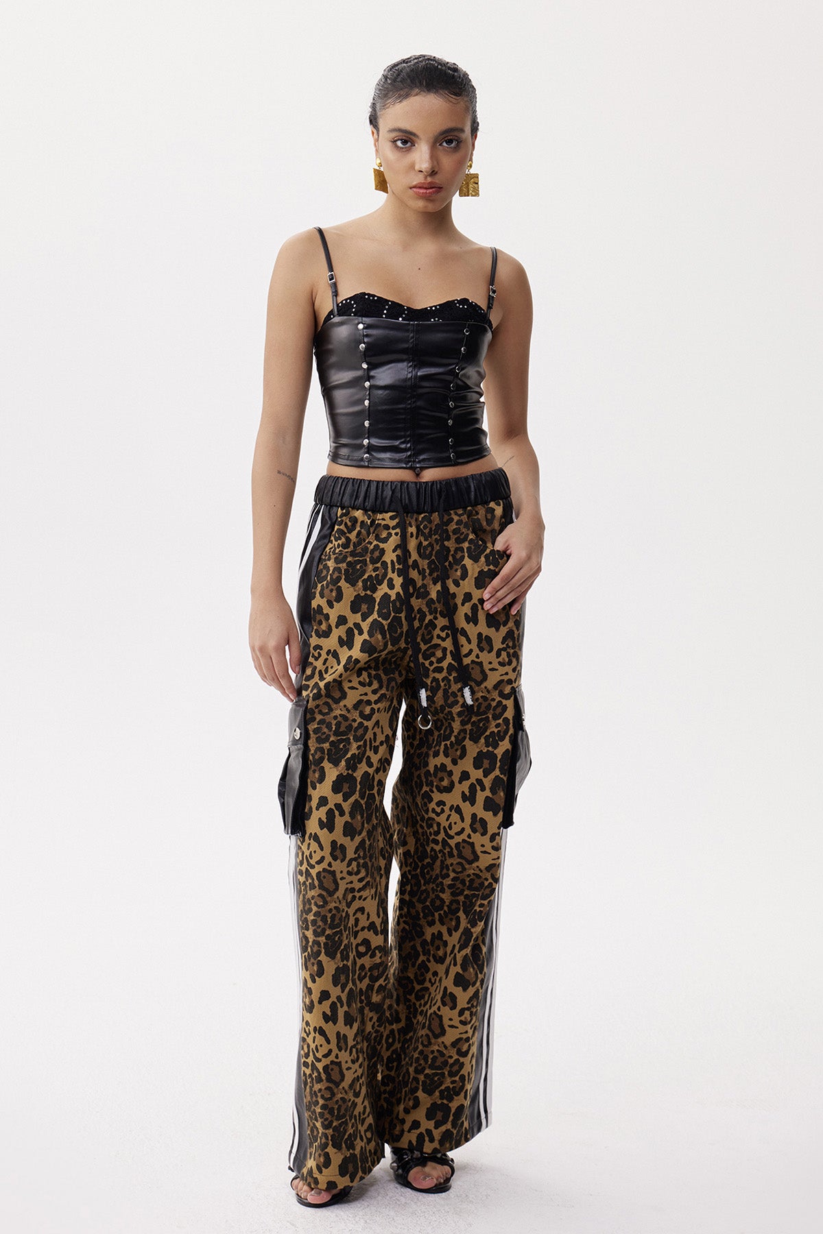 Eleri Deconstruct Leopard Jeans