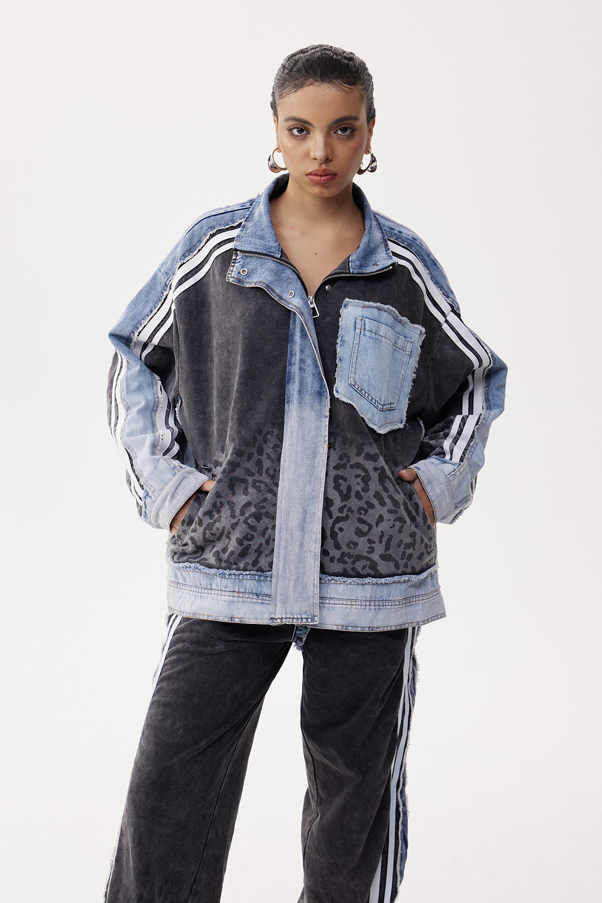 Elfrida Leopard Hayley Deconstruct Pants Set