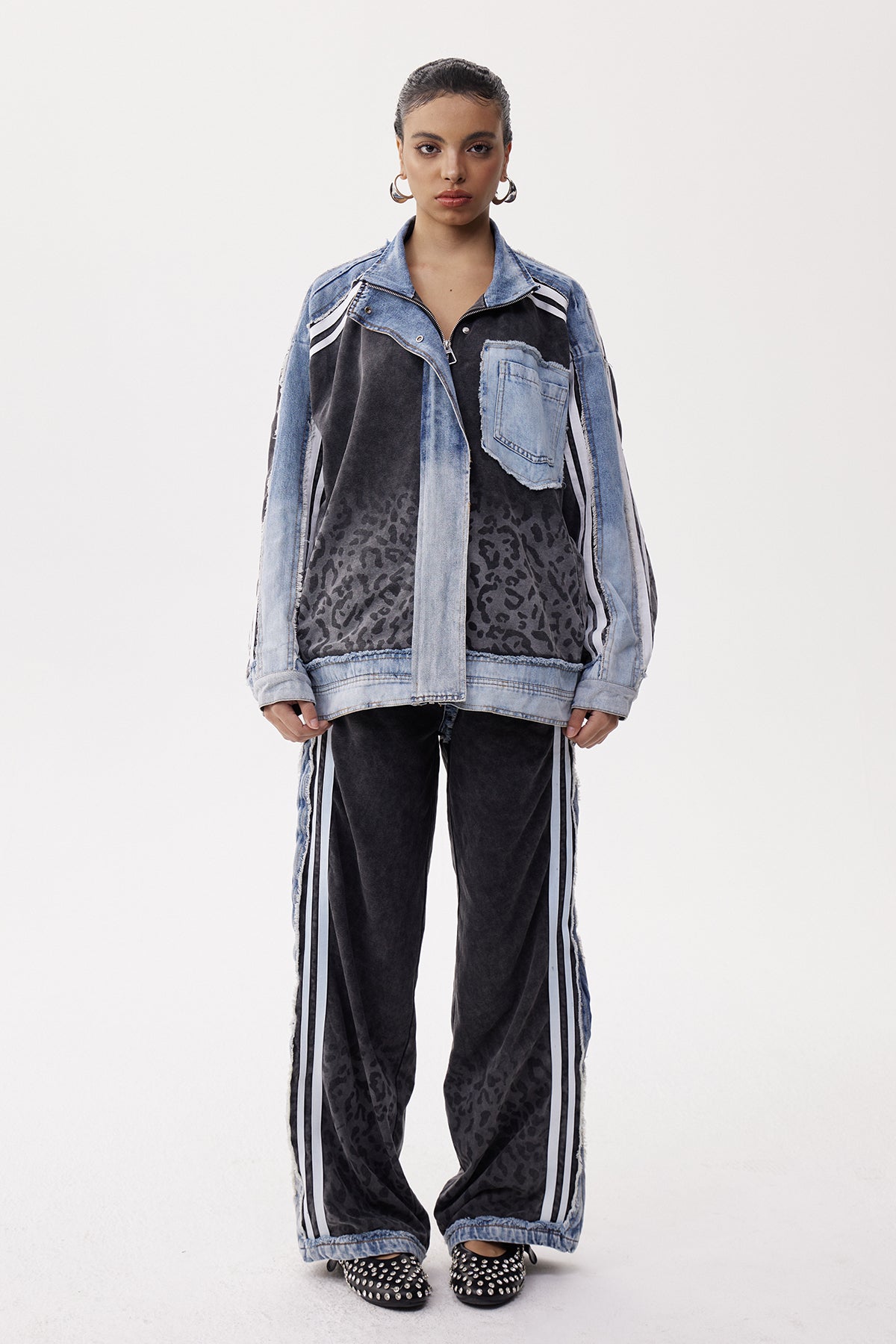 Elfrida Leopard Hayley Deconstruct Pants Set